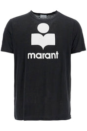 Marant Karman Linen Logo T Shirt   Black