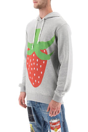 Comme Des Garcons Shirt Strawberry Printed Hoodie   Grey