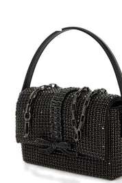 Self Portrait Mini Chainmail Bag With Rhin   Black