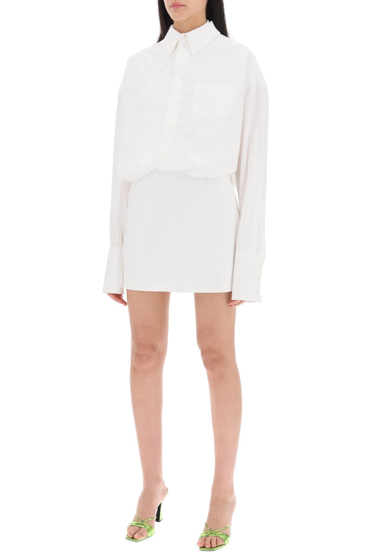 Interior Nuno Mini Shirt Dress   White