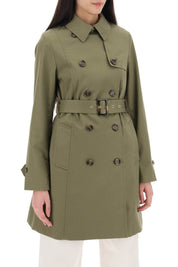 Barbour Double Breasted Trench Coat For   Khaki