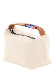 Eera Cotton Canvas Moonbag   White