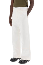 Oamc Wide Legged Scribble Pants   White