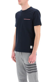 Thom Browne T Shirt With Chest Pocket   Blue