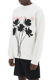 Oamc Whiff Sweatshirt With Graphic Print   White