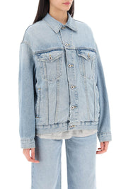 Interior Oversized Denim Jacket   Light Blue