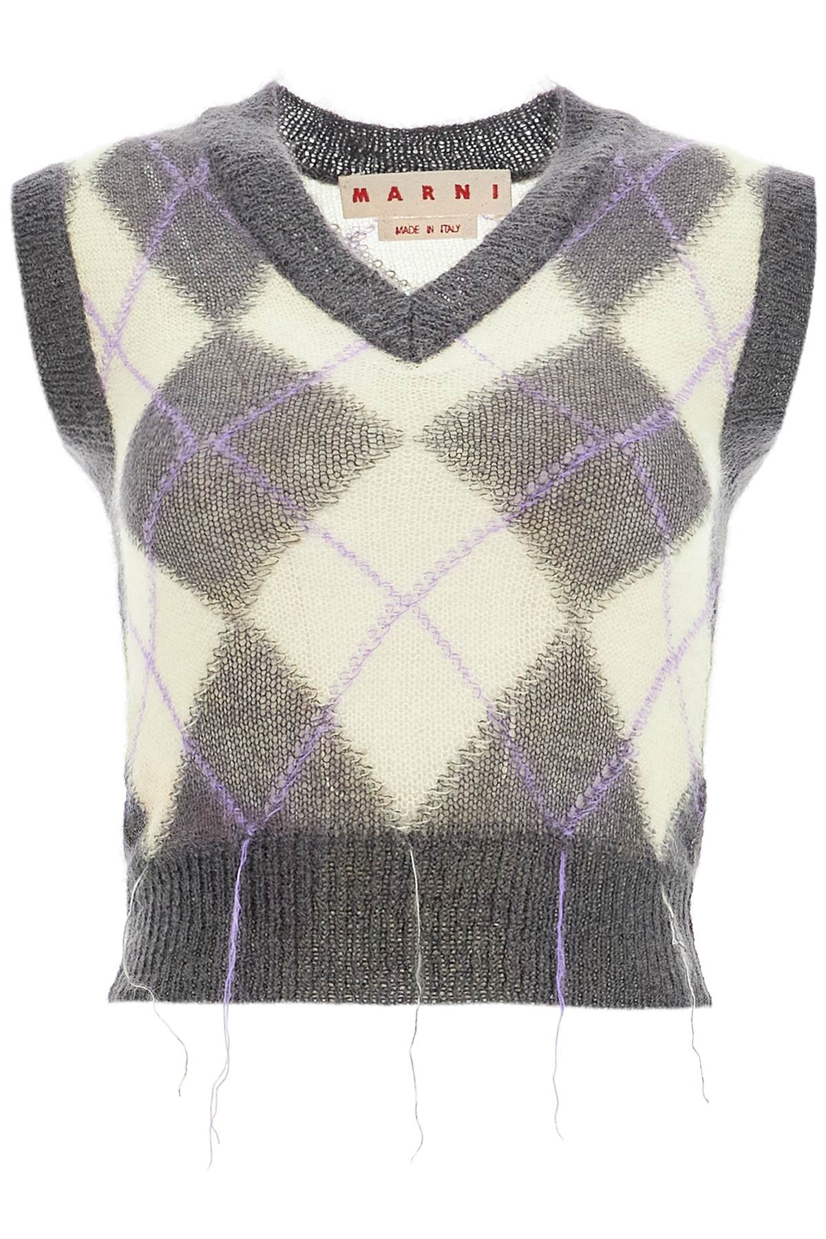 Marni Short Mohair Vest For   Grey