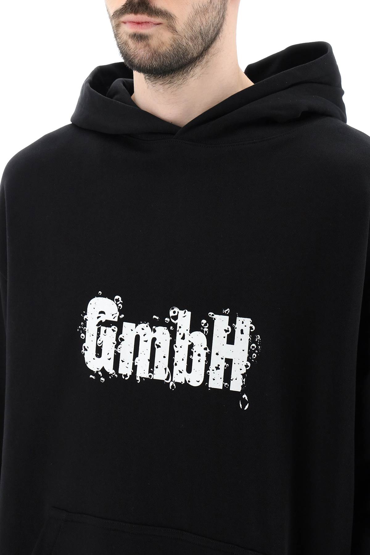 Gmbh Logo Print 'Ghazal' Hoodie   Black