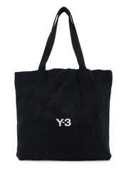 Y 3 Tote Bag With Logo Branding   Black