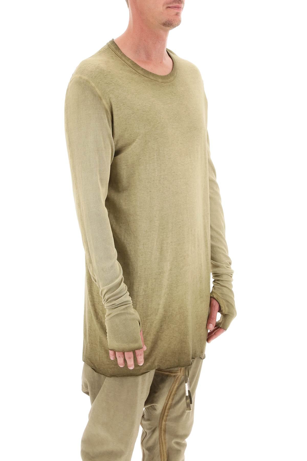 Boris Bidjan Saberi Resin Dyed Long Sleeve T Shirt   Khaki