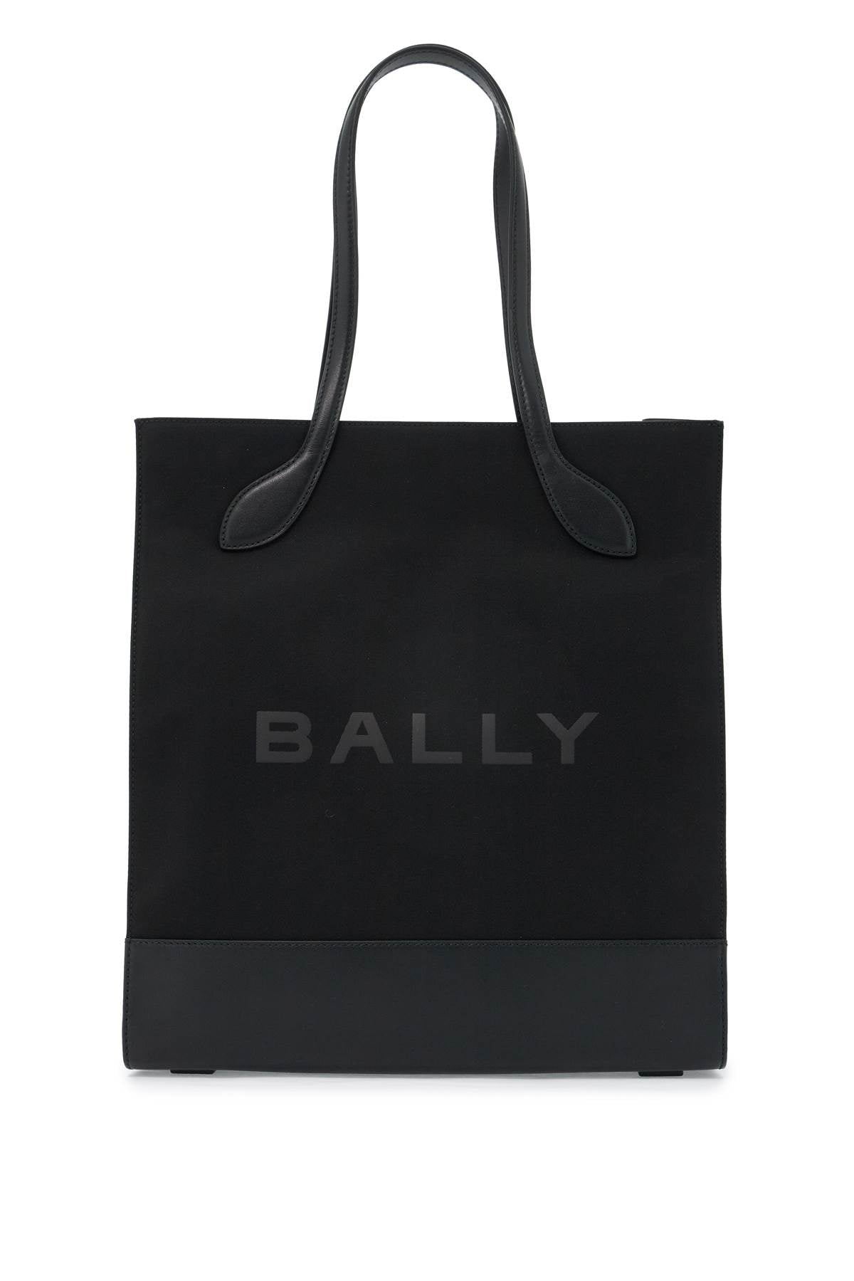 Bally N/S Nylon And Leather Tote Bag   Black