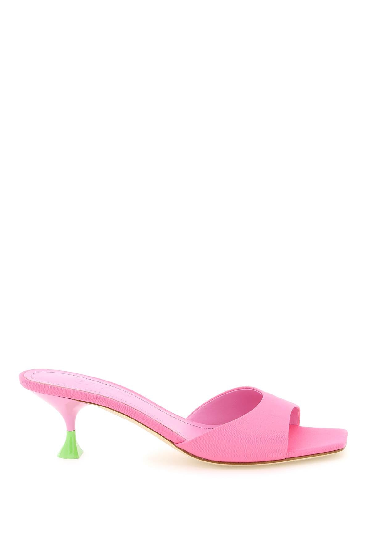 3 Juin 'Kimi' Satin Mules   Pink