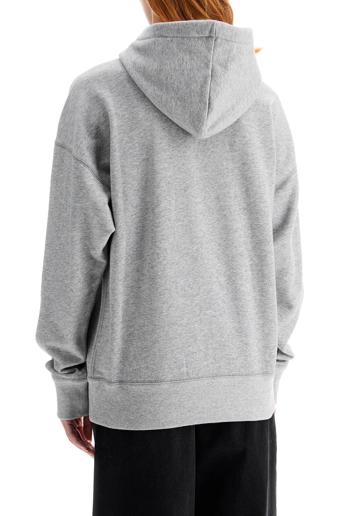 Isabel Marant Etoile Mansel Hoodie With Flocked Logo   Grey