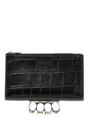 Alexander Mcqueen Four Rings Pouch   Black