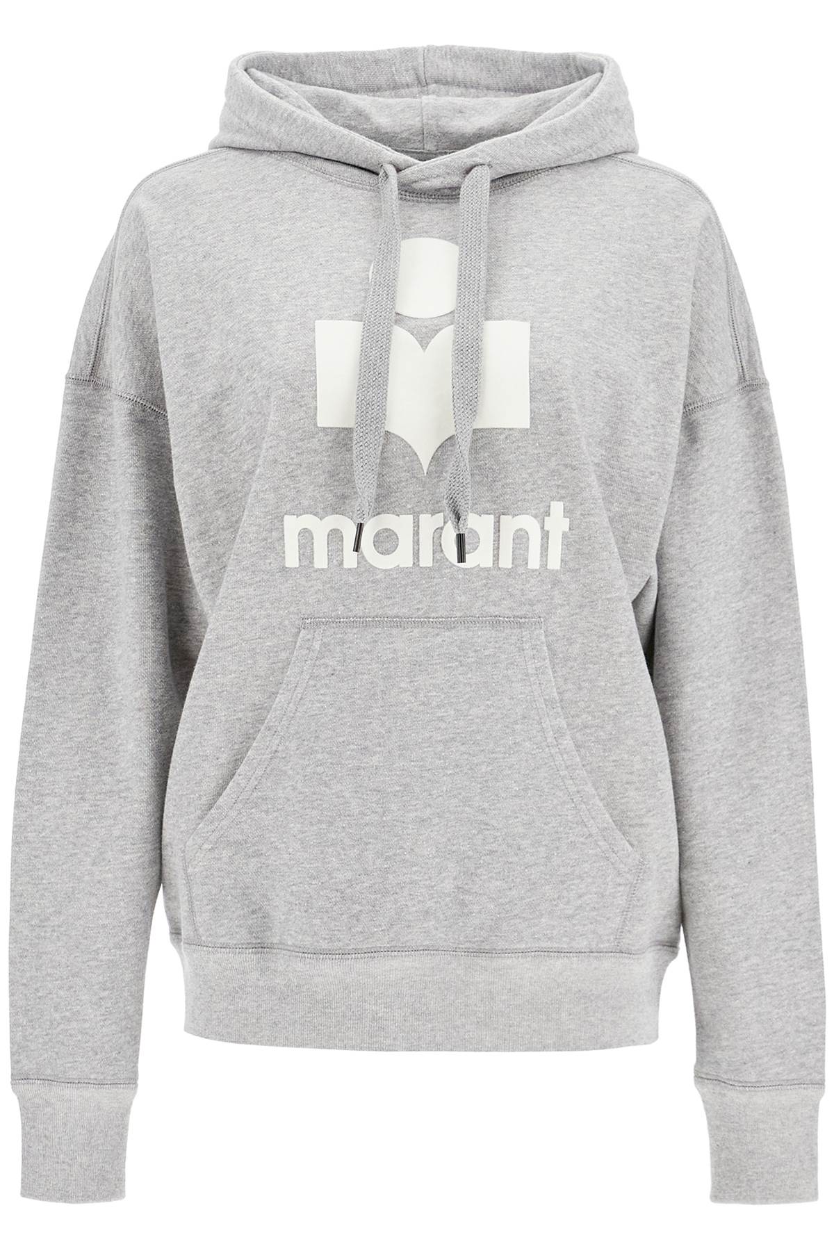 Isabel Marant Etoile Mansel Hoodie With Flocked Logo   Grey