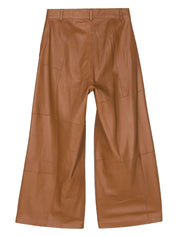 Alysi Trousers Leather Brown