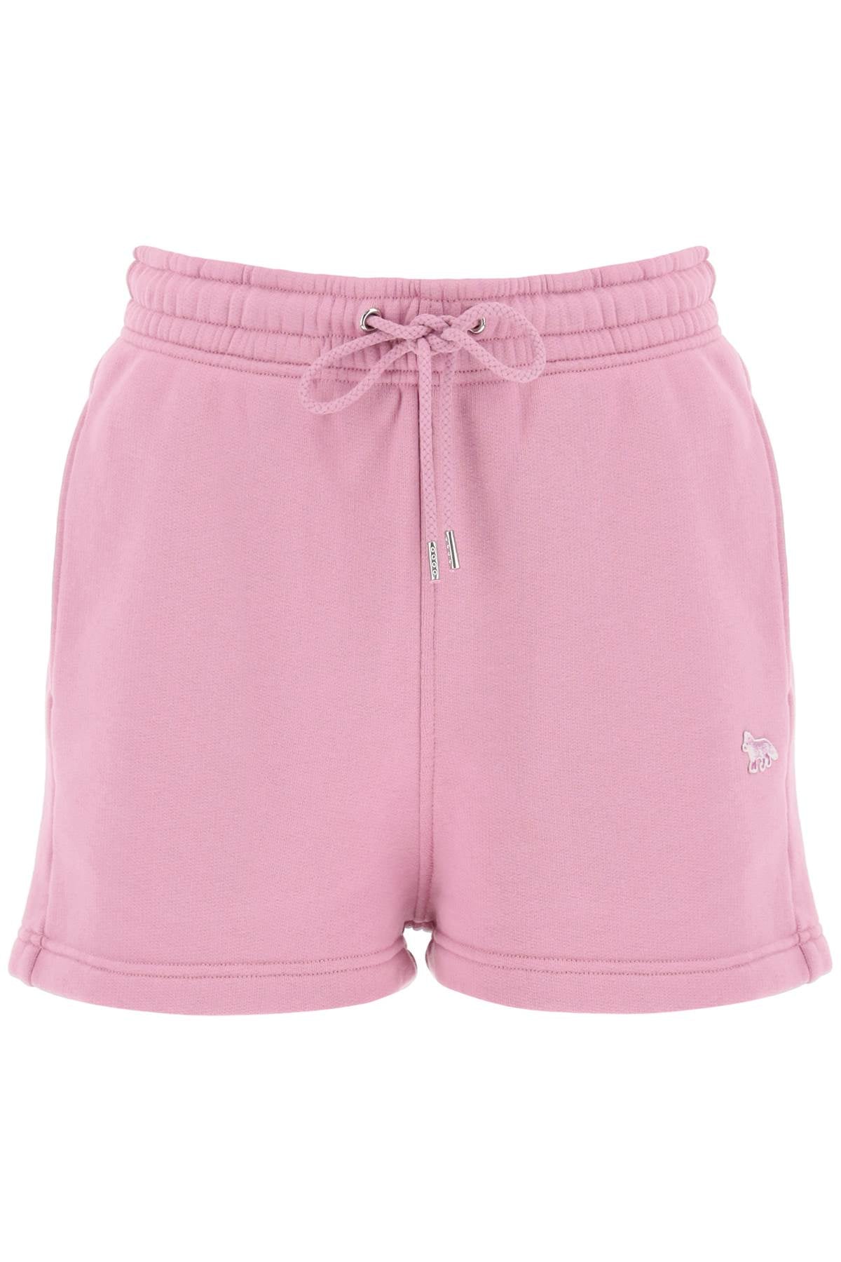 Maison Kitsune Replace With Double Quotebaby Fox Sports Shorts With Patch Design   Pink