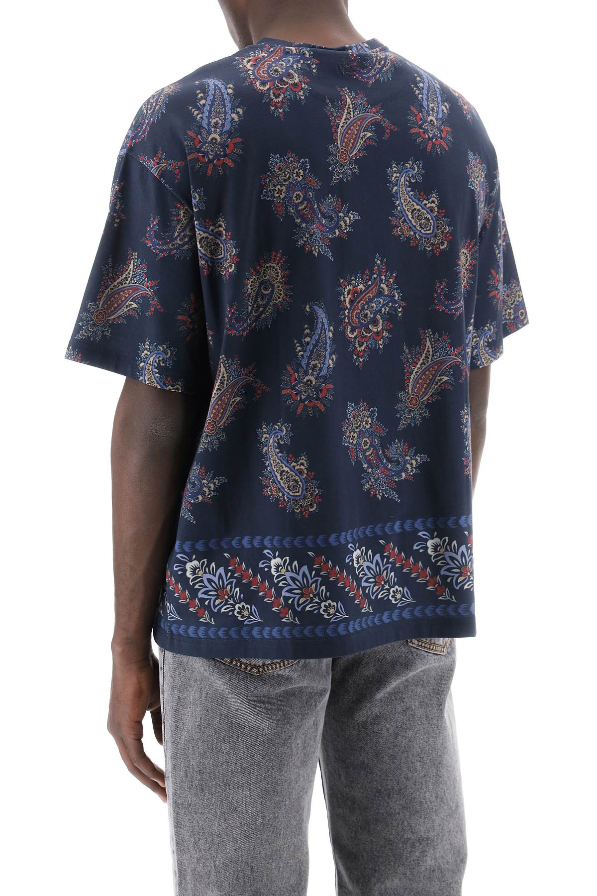 Etro Paisley Print Crewneck T   Green