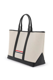 Thom Browne Interlock Medium Tote Bag   Black