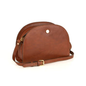 Ronnie Cognac Leather Shoulder Bag by Gianni Conti