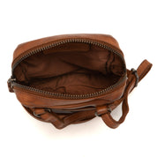 Cora Cognac Leather Crossbody Bag by Gianni Conti