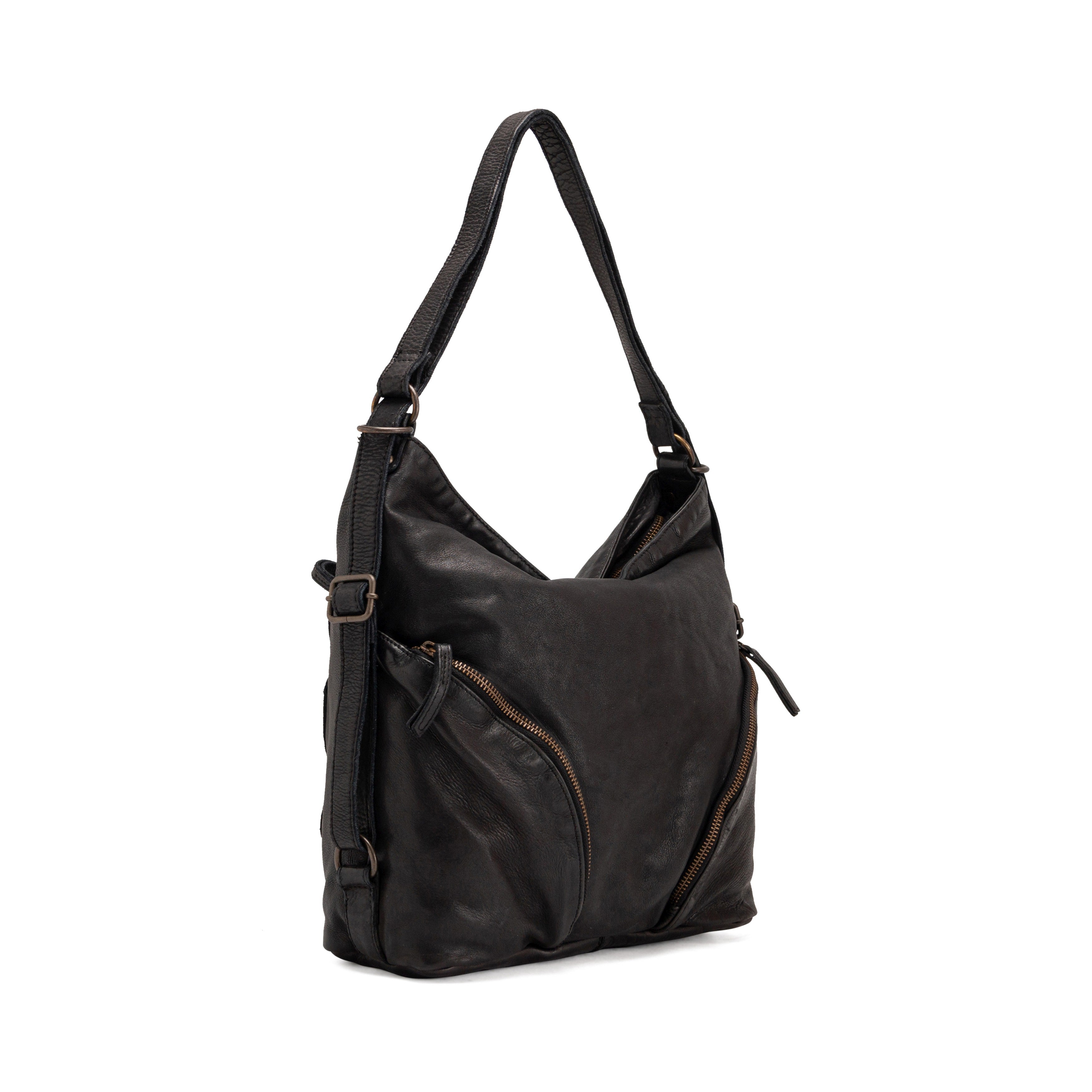 Gianni Conti Violet Leather Shoulder Bag