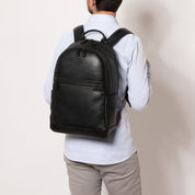 Orion Black Leather PC Backpack by Gianni Conti