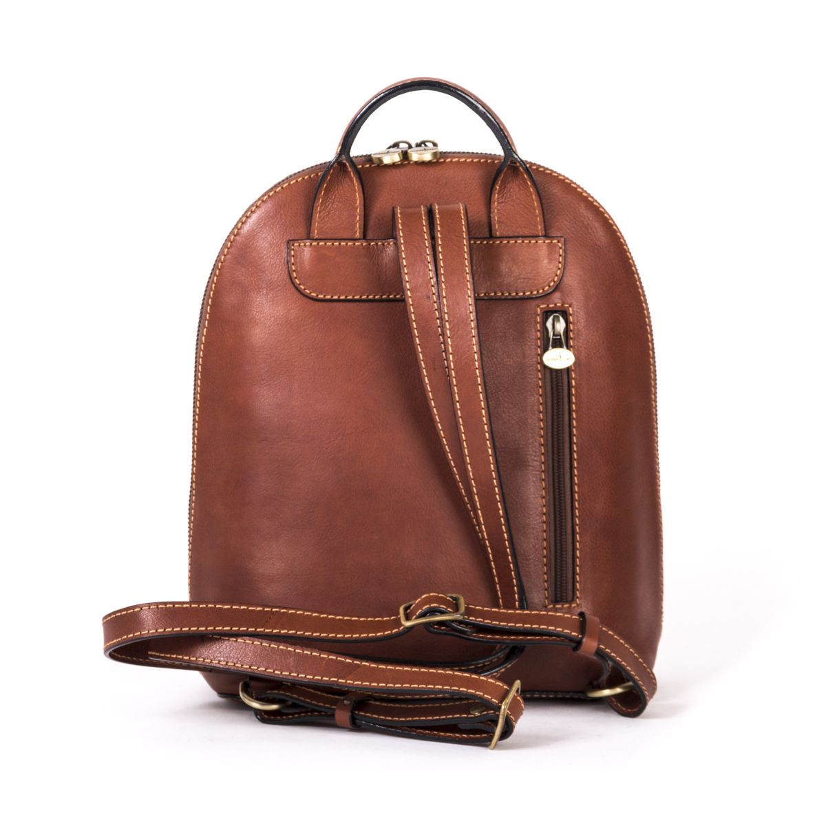 Gianni Conti Cognac Dino Leather Backpack
