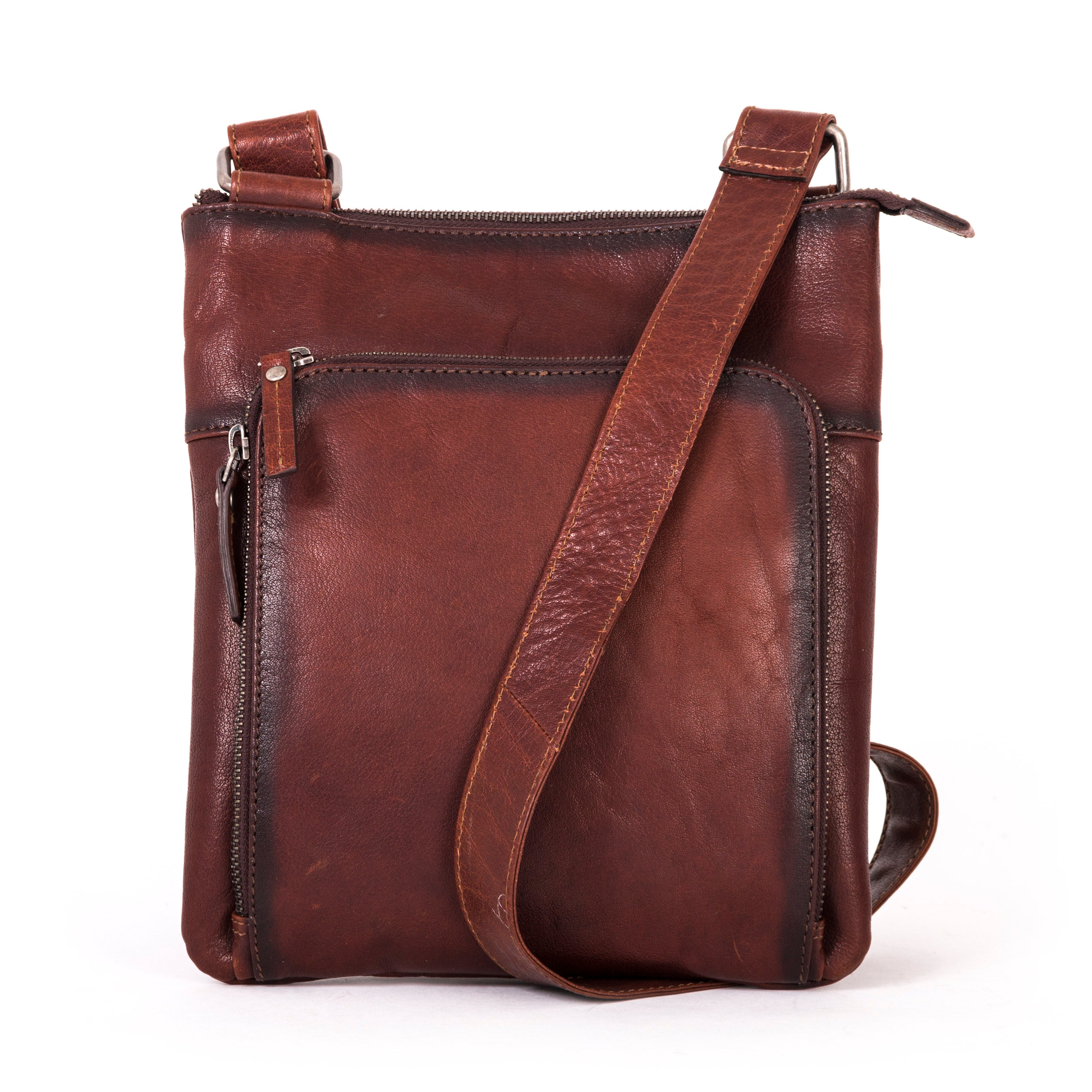 Gianni Conti Leather Crossbody Bag - BASS