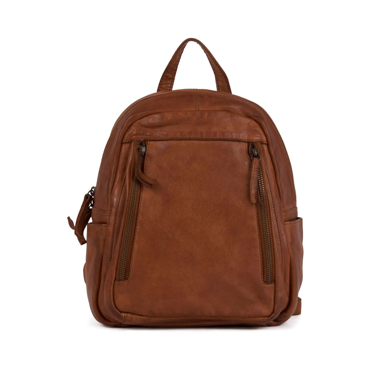 Deva Cognac Leather Backpack