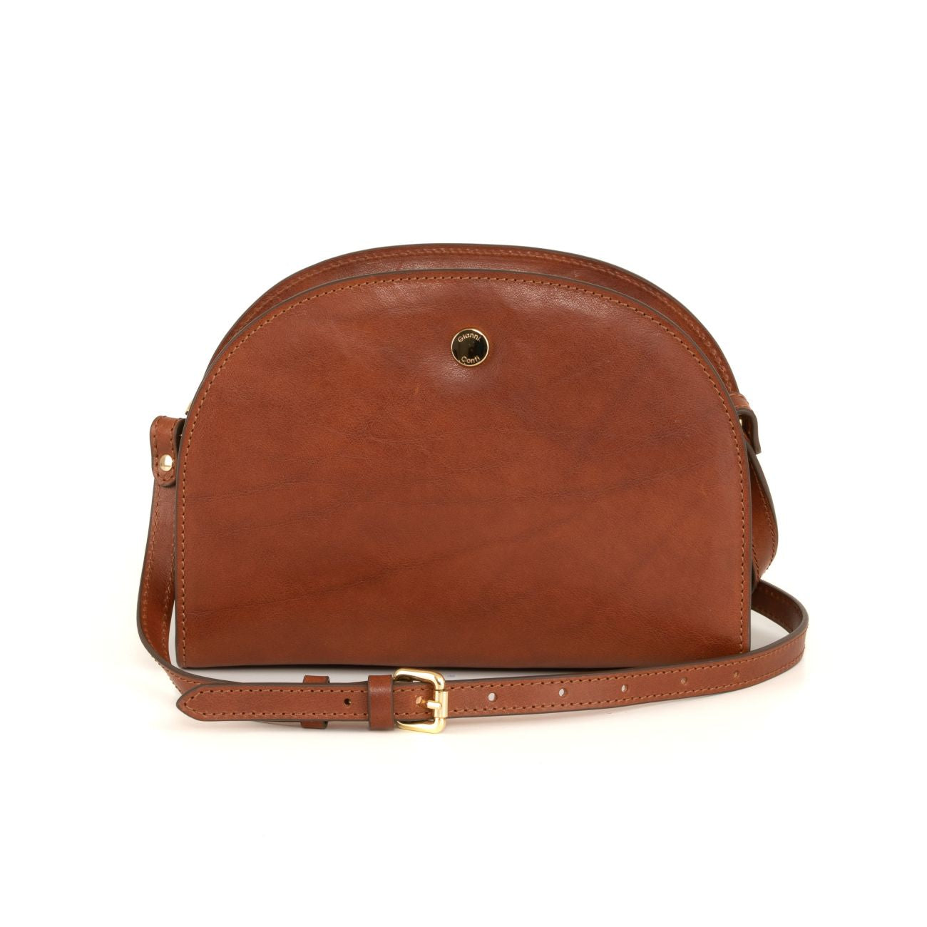 Ronnie Cognac Leather Shoulder Bag by Gianni Conti