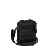 Gianni Conti Izar Black Leather Shoulder Bag
