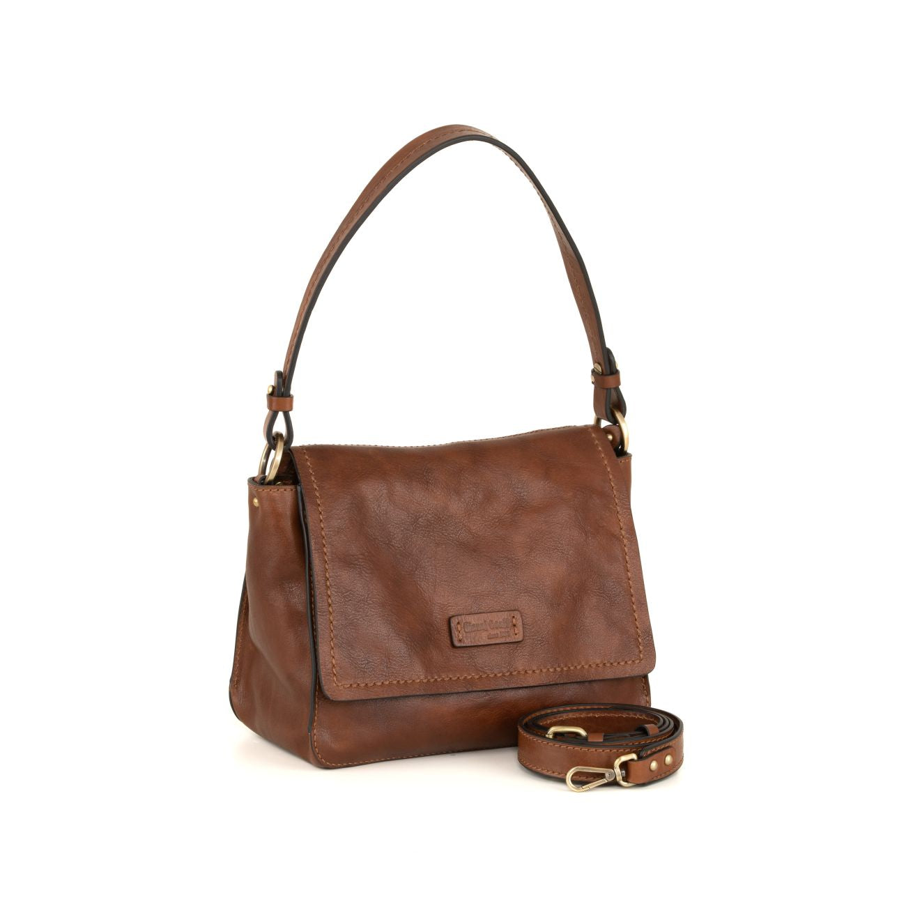 Annalisa Vegetable-Tanned Leather Shoulder Bag by Gianni Conti