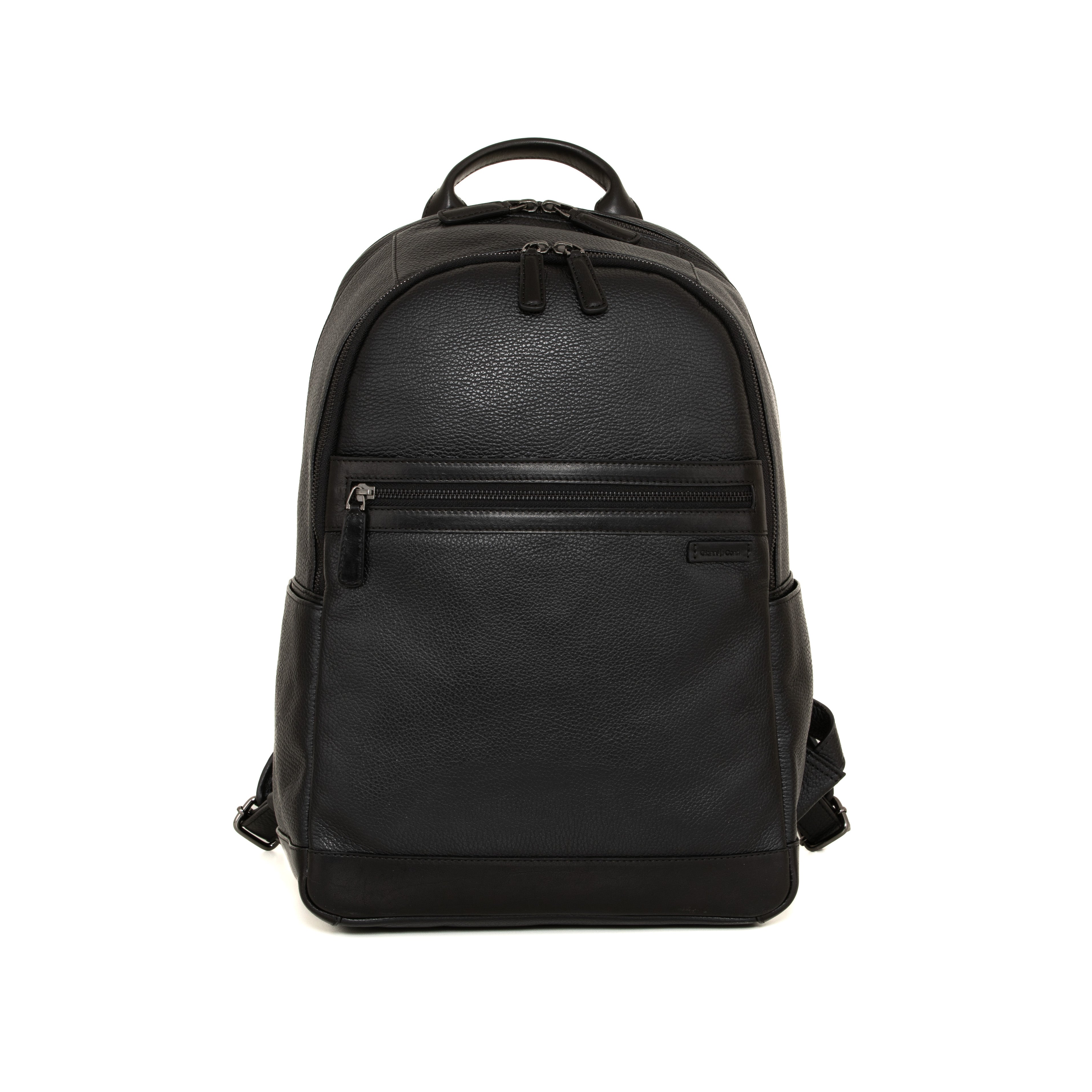 Orion Black Leather PC Backpack by Gianni Conti
