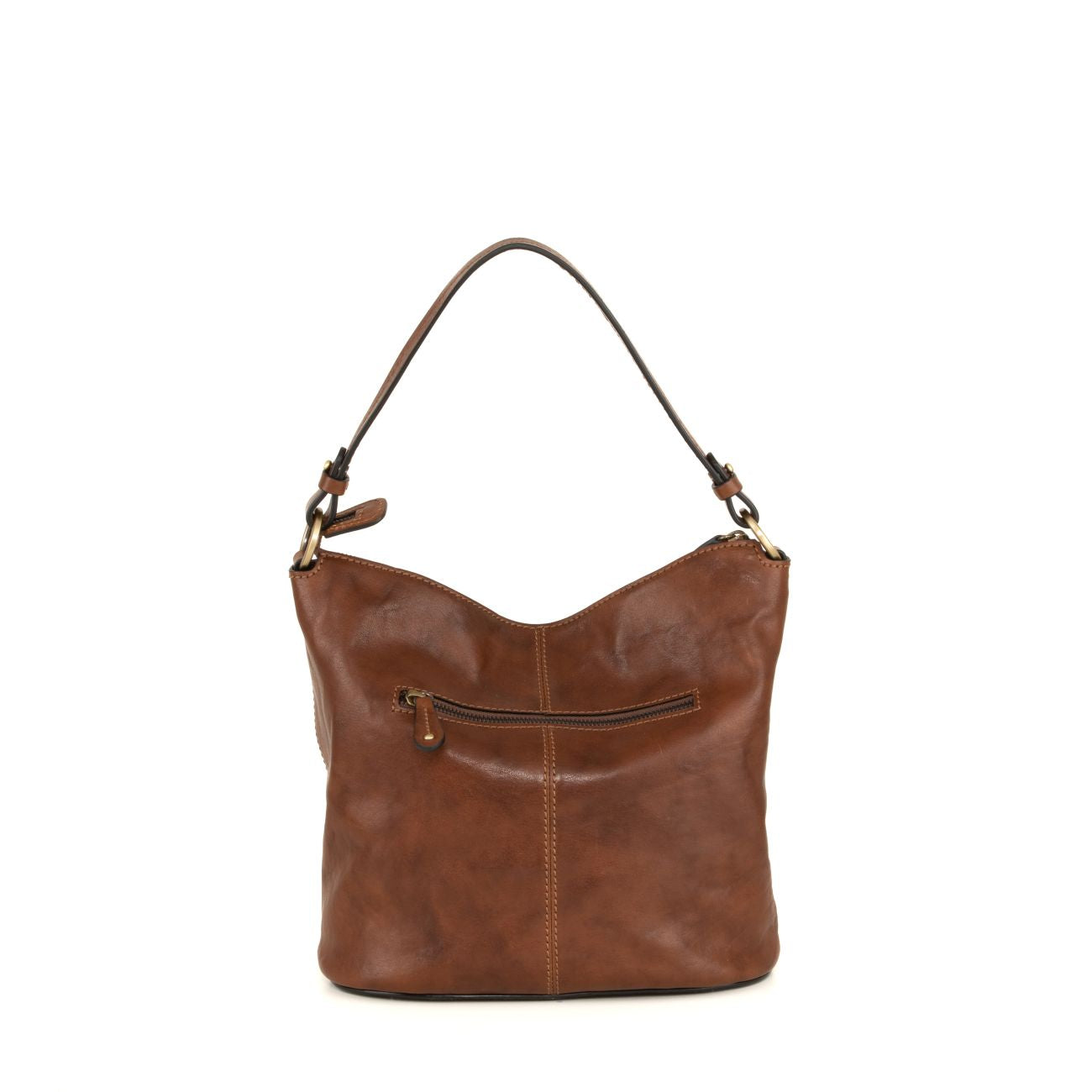 Gianni Conti Samantha Brown Leather Shoulder Bag