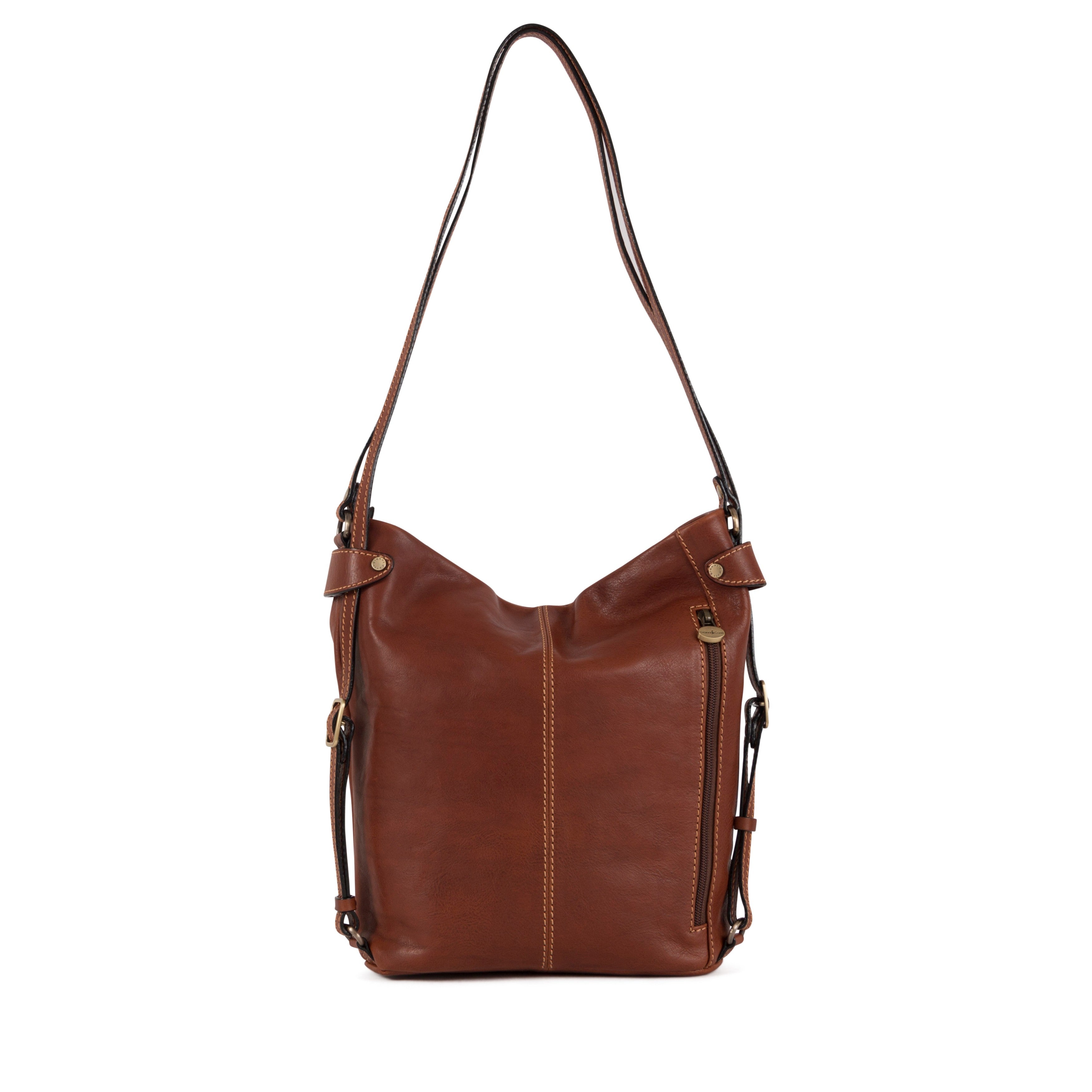 FLAVIA Convertible Leather Shoulder Bag by Gianni Conti