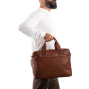 Gianni Conti FRANNIE Veg-Tanned Leather Briefcase
