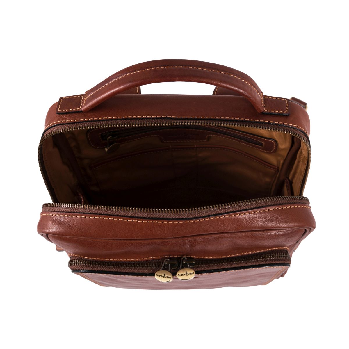 Gianni Conti Cliff Cognac Leather Backpack