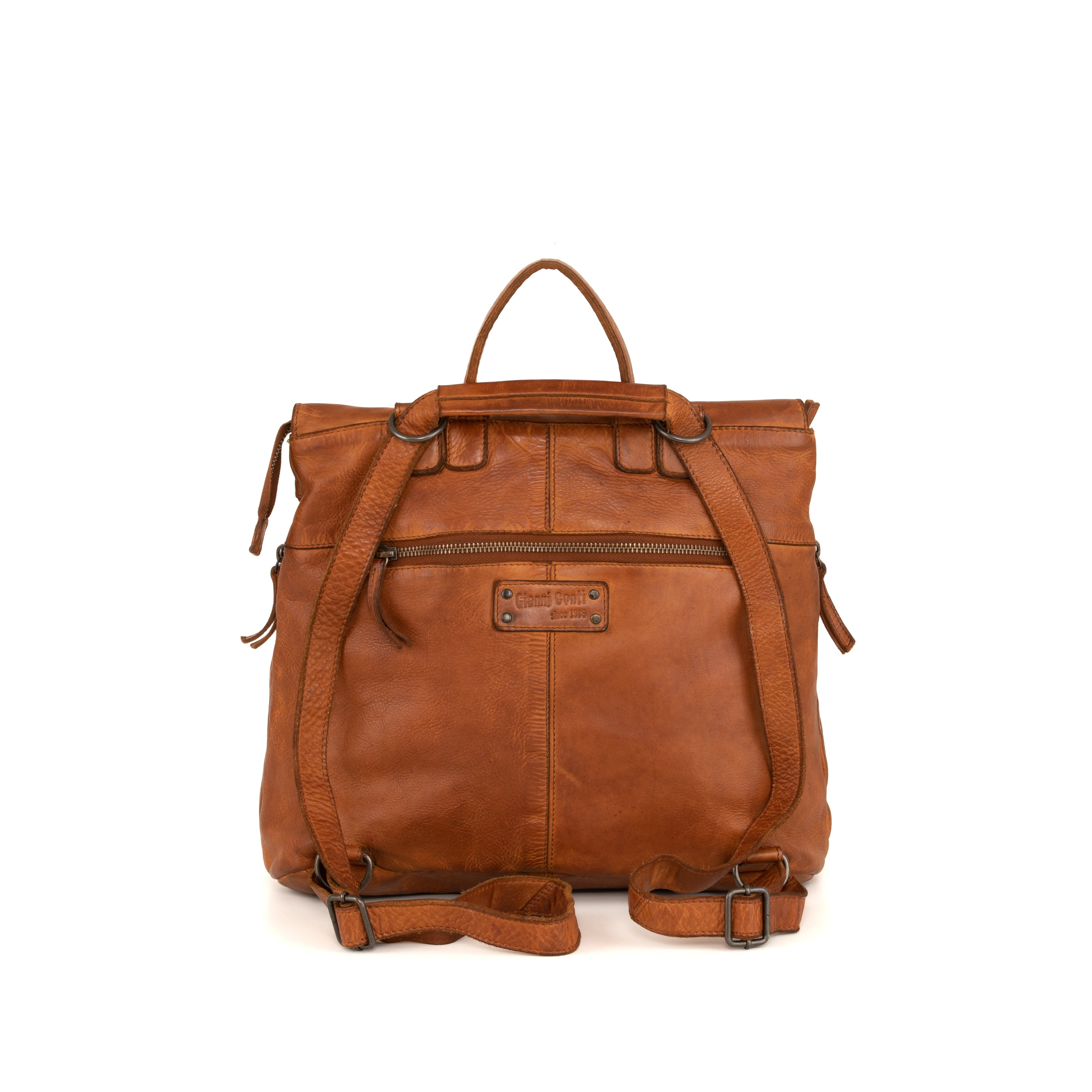 Gianni Conti Taylor Cognac Leather Backpack