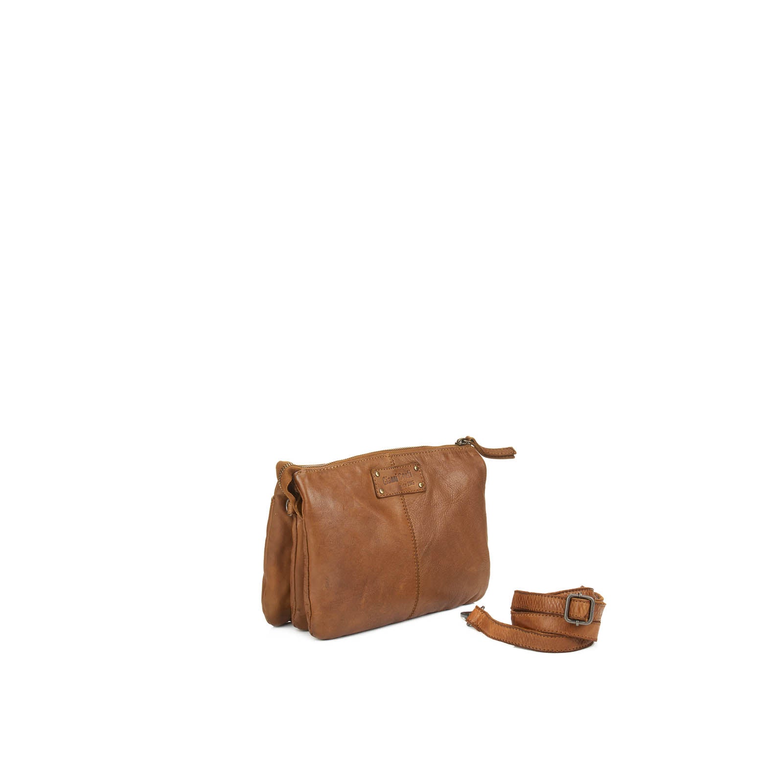 Astrid Cognac Leather Crossbody Bag