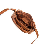 Gianni Conti Virna Vintage Brown Leather Shoulder Bag