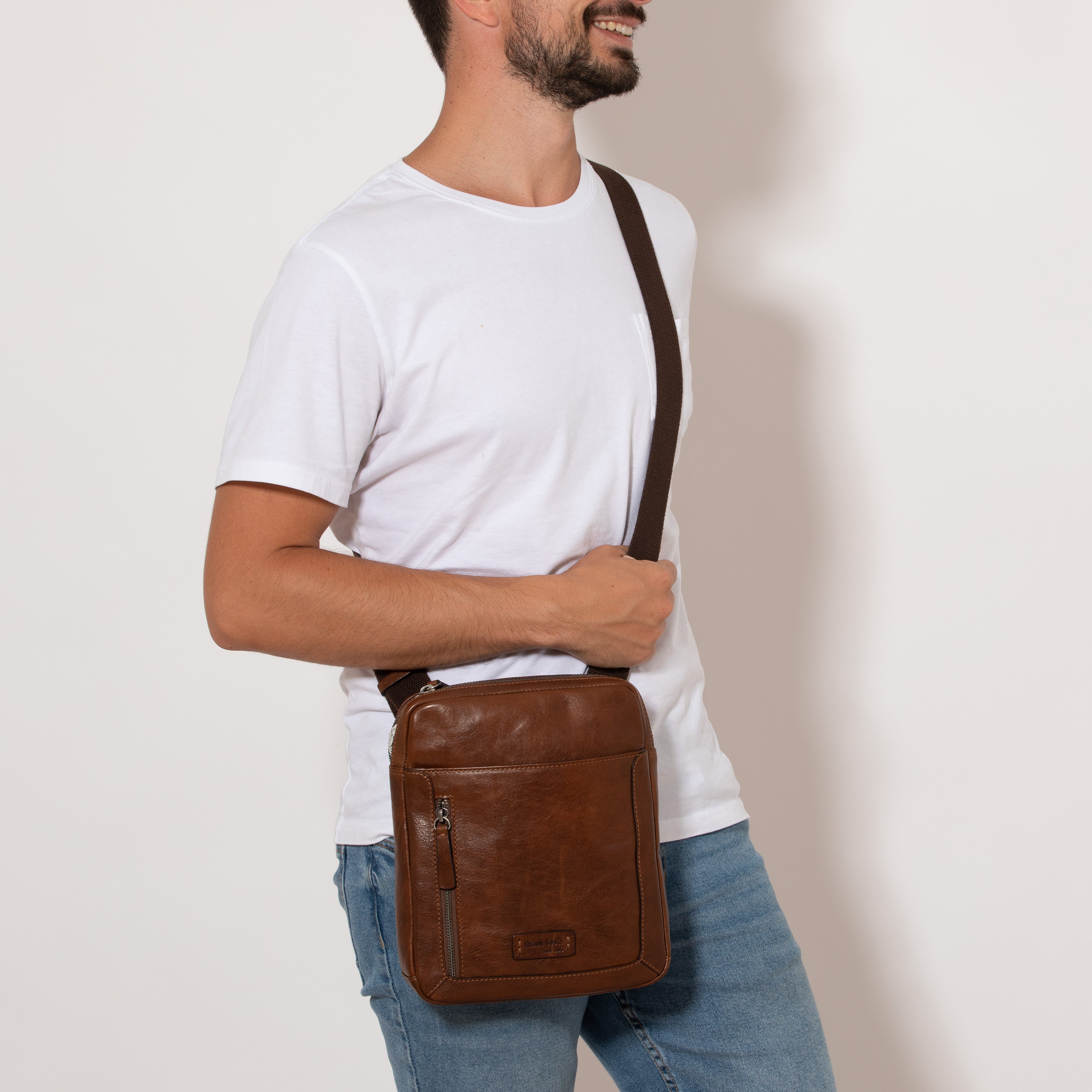 SIMONE by Gianni Conti - Vegetable-Tanned Leather Shoulder Bag