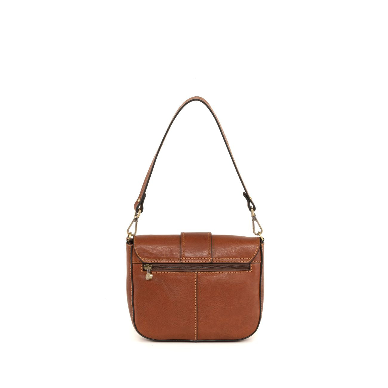 CLEO Cognac Leather Shoulder Bag by Gianni Conti