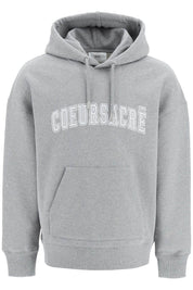 Ami Alexandre Matiussi Hoodie With Lettering Embroidery   Grey