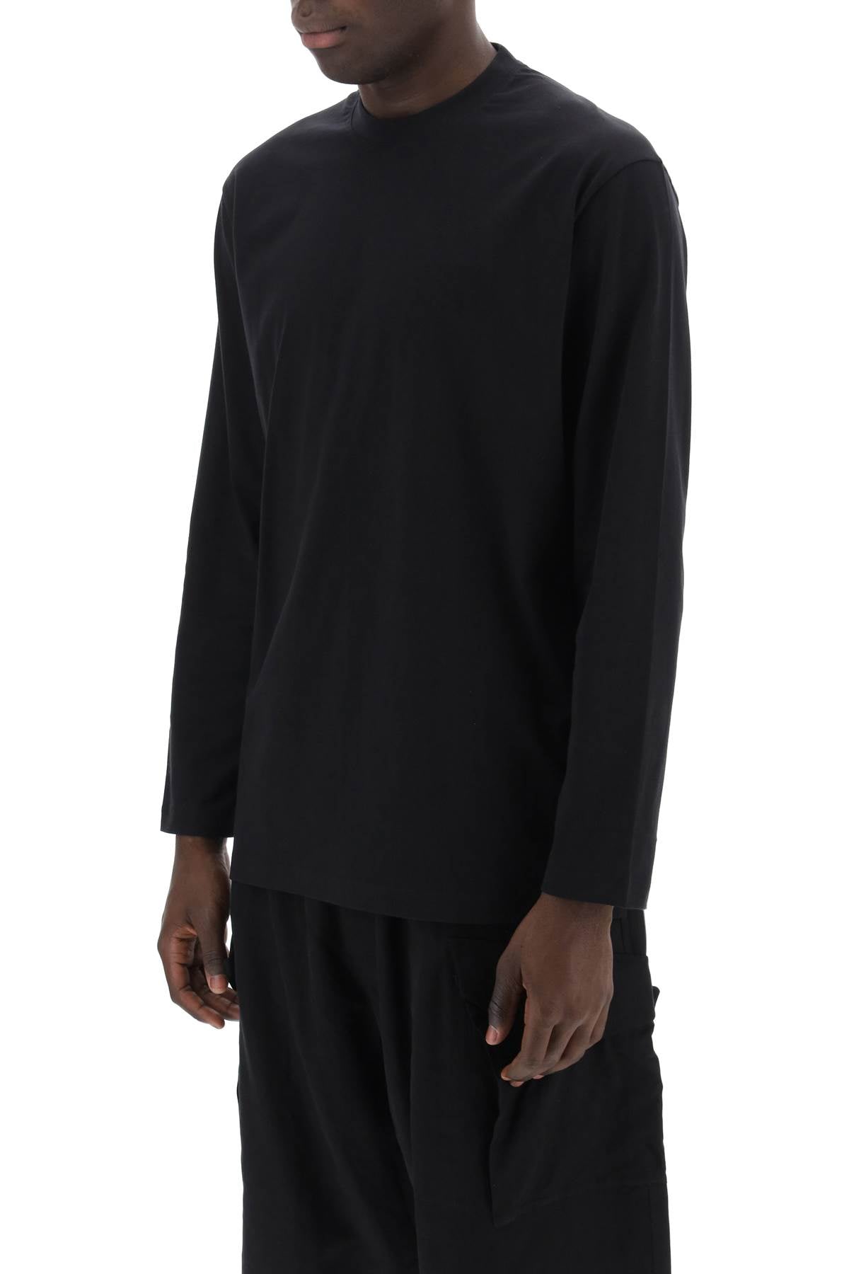 Y 3 Long Sleeve T Shirt   Black