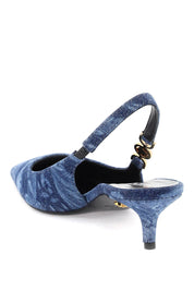 Versace Medusa '95 Barocco Slingback Pumps   Blue