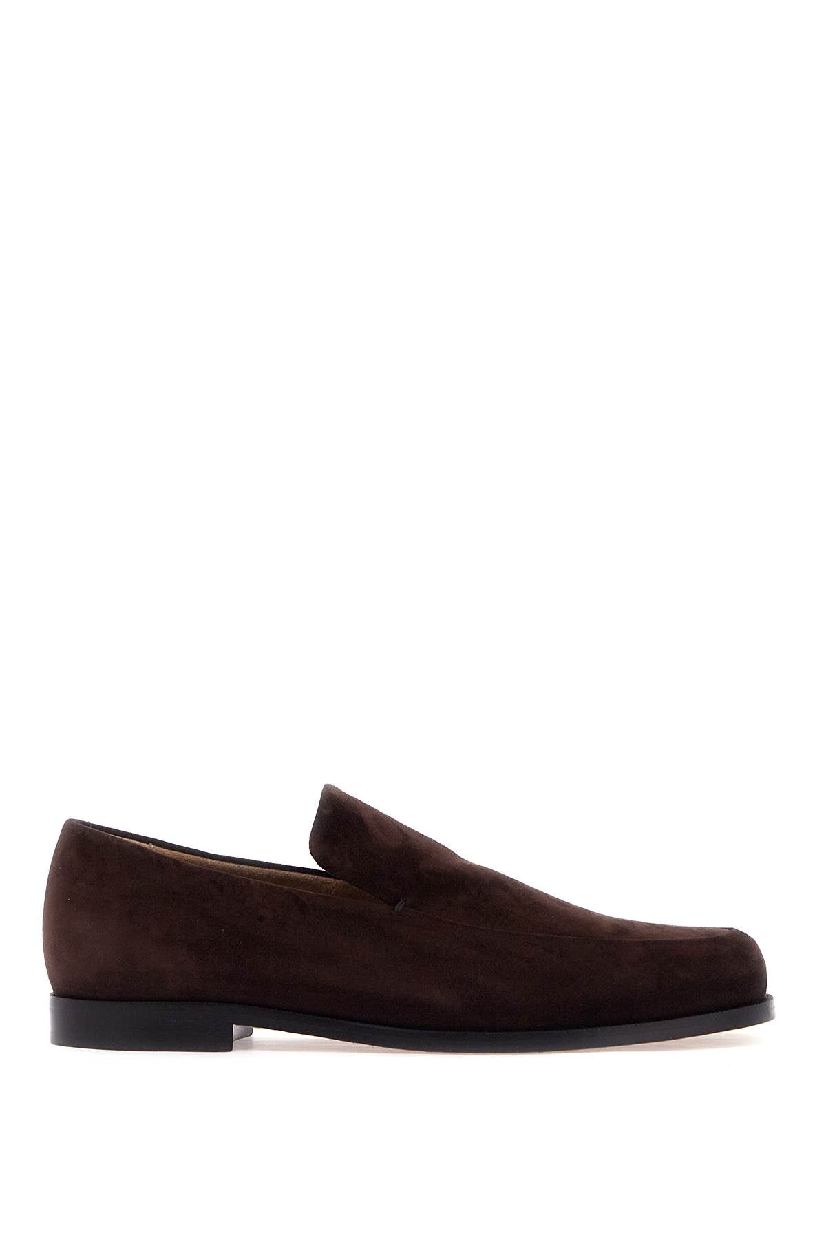 Khaite Alessio Suede Leather Mocc   Brown