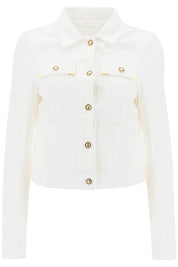 Palm Angels Short Denim Jacket   White