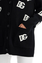 Dolce & Gabbana Woolen Dg Cardigan   Black