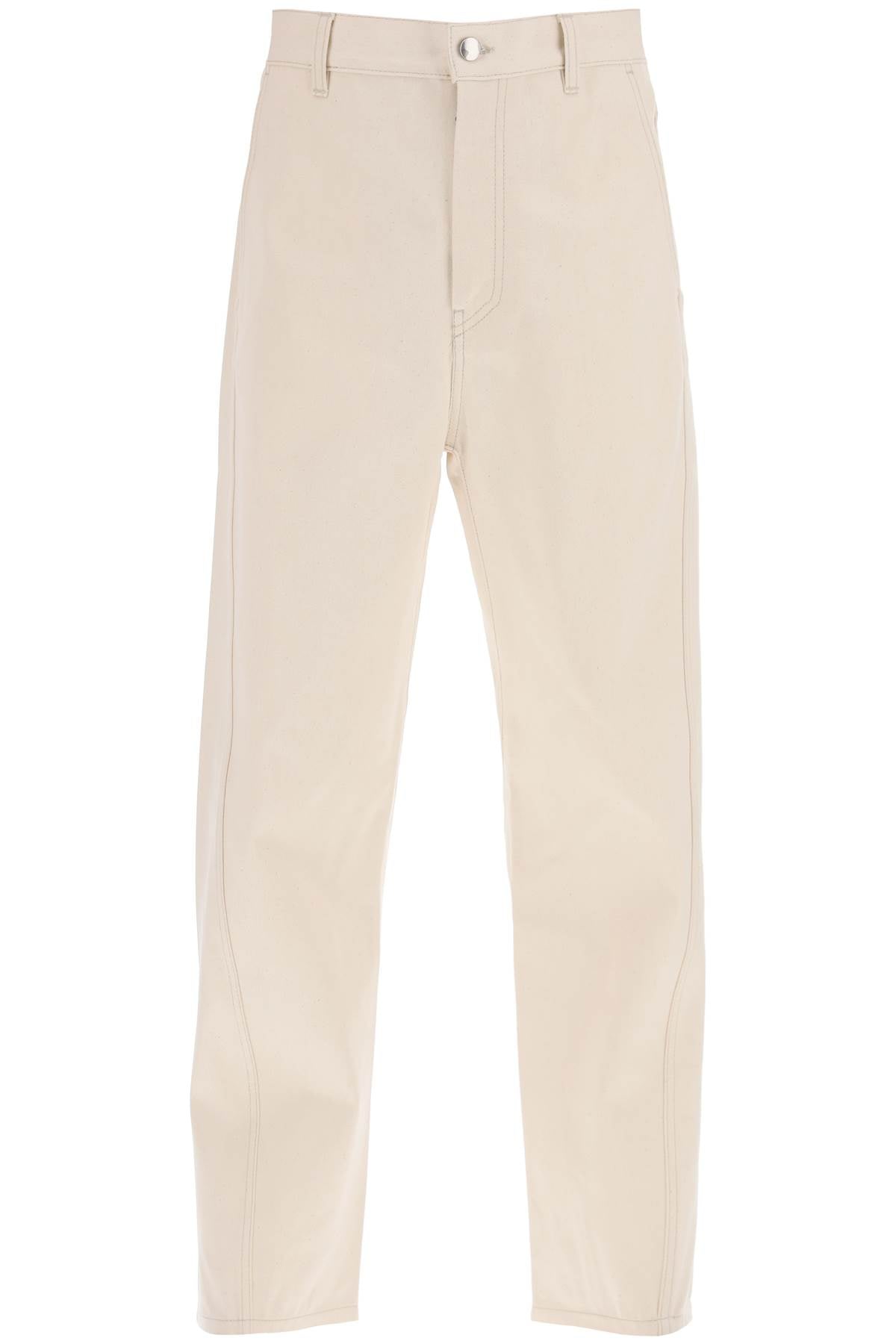 Oamc 'Cortes' Cropped Jeans   Beige